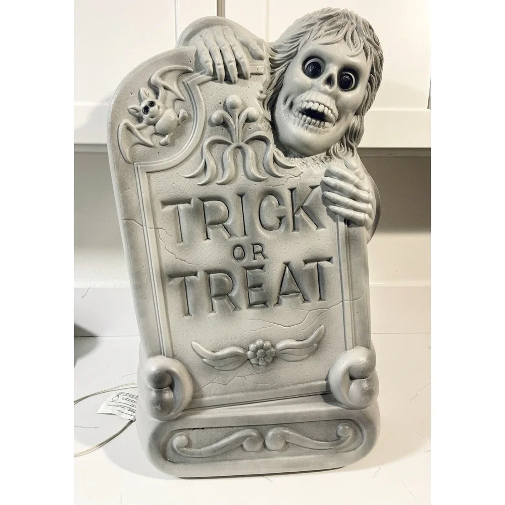 Vintage Halloween Blow Mold Trick Or Treat‎ Tombstone General 28